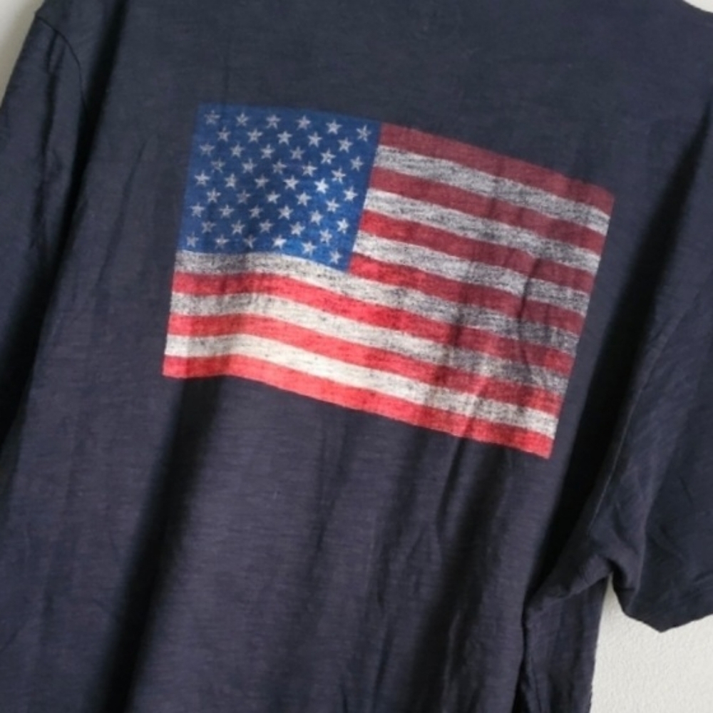 BOSTON RED SOX GRIT WORDMARK '47 SCRUM TEE  American Flag Patriotic Size XXL